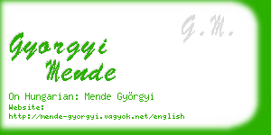 gyorgyi mende business card